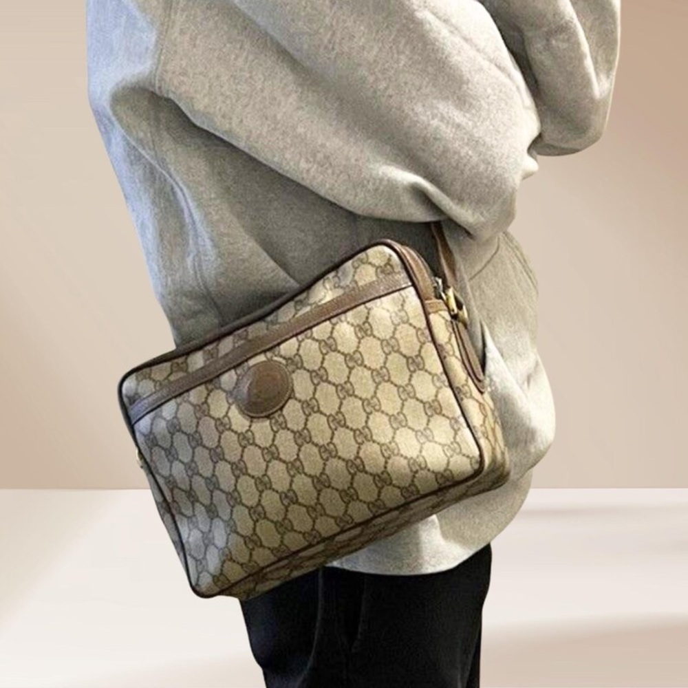Gucci Beige and Brown Crossbody Bag